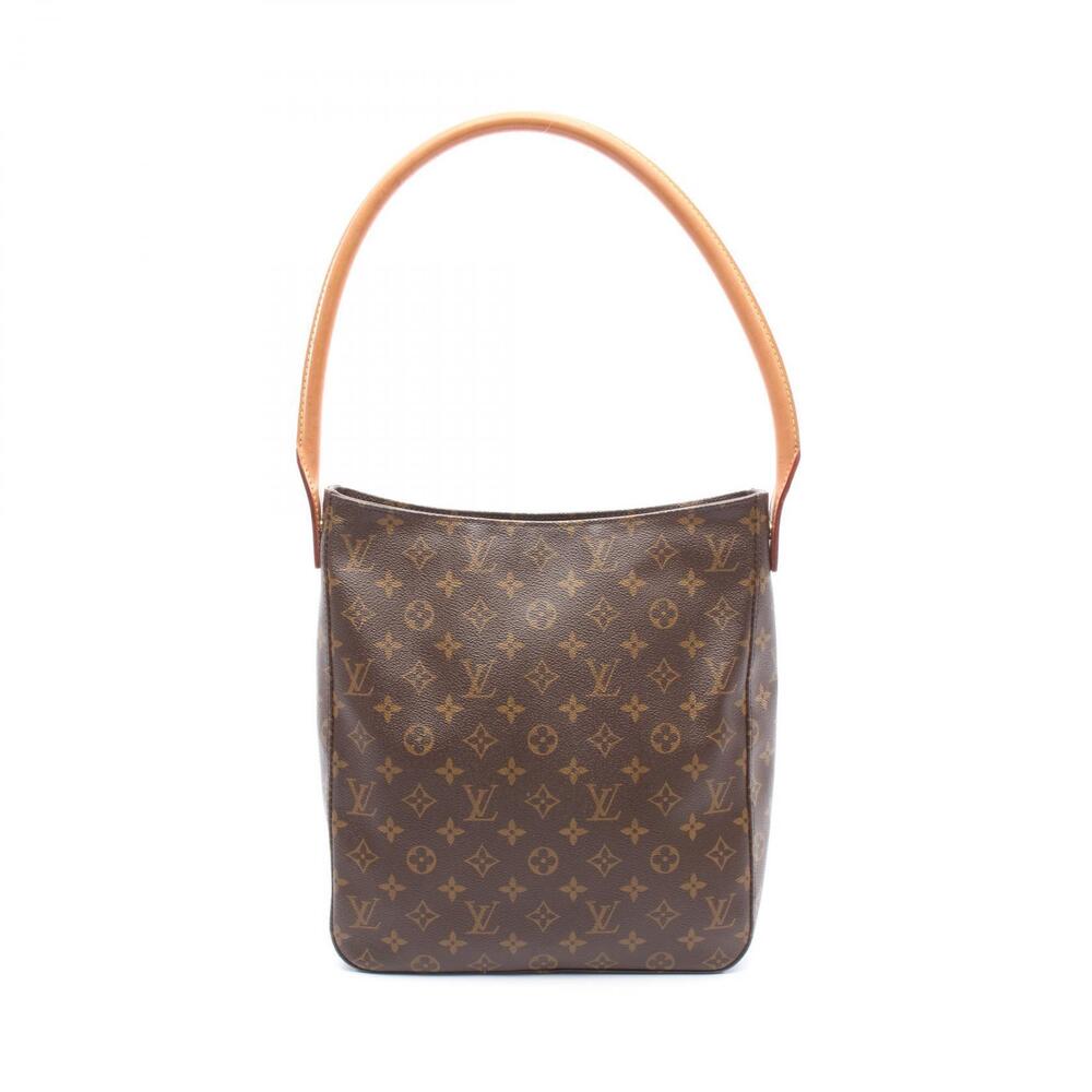 Louis Vuitton Looping Shoulder Bag Canvas Leather Monogram Brown
